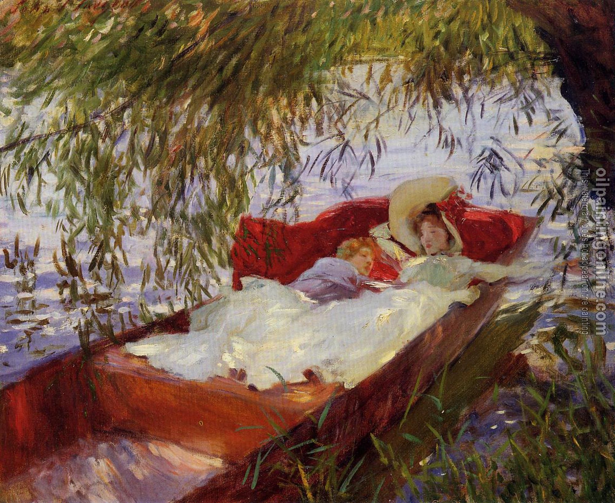 Sargent, John Singer - Two Women Asleep in a Punt under the Willows